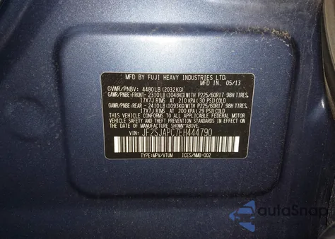 2014 Subaru Forester 2.5I Touring from USA, damaged, VIN JF2SJAPC7EH444790